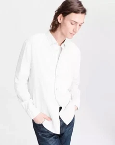 NWT $225 Rag & Bone Fit 2 Tomlin Linen Button Down Shirt In Marshmallow Size:XS - Picture 1 of 2