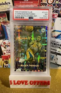 ALLEN IVERSON ATOMIC RC REFRACTOR CA 10 PSA 7 oc 1996 STADIUM CLASS ACTS READ - Picture 1 of 9