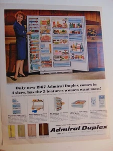 1967 Admiral Duplex 22 Refrigerator/Freezer  print ad - Picture 1 of 1