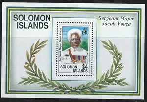 Solomon Islands Sc 722 Ss MNH F-VF Sergeant Major Jacob Vouza 1891-1984 - Picture 1 of 2