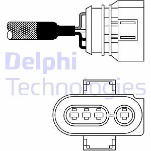 Sensor lambda DELPHI ES10979-12B1 para AUDI SEAT VW Foto 1 de 1