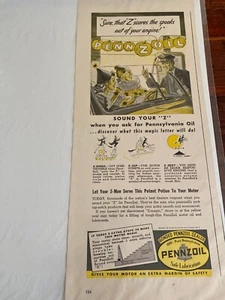 Vintage 1940 Pennzoil Halloween Theme ad - Picture 1 of 1