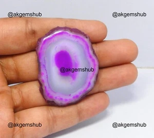 Collar de piedras preciosas de ágata calcárea natural 85,00 quilates rebanada de suministro 44x35x6 mm - Imagen 1 de 8