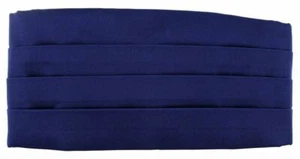 Michelsons of London Herren Satin Silk Einfach Die Seide Kummerbund - Blau - Bild 1 von 1