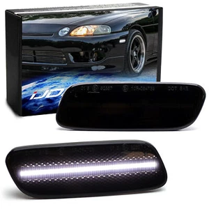 Smoked Lens White Full LED Side Marker Light Kit For Lexus 1992-2000 SC300 SC400 - Picture 1 of 9