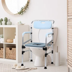 Toilettenstuhl Duschstuhl Nachtstuhl Antirutschenden Toilettenhilfe Senior 160kg - Bild 1 von 11