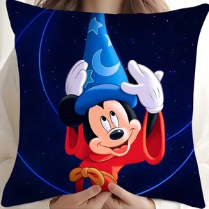 NUEVA FUNDA DE ALMOHADA 18"x18" Mickey Mouse decoración del hogar regalo de vacaciones - Imagen 1 de 2