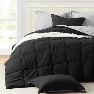 California King Comforter Set Black, Cal King Comforter Set Lightweight Rever... - Picture 1 of 6