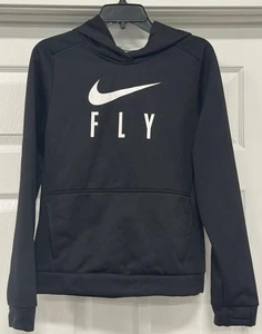 NIKE ' THERMA-FIT FLY HOODIE ' BLACK/WHITE ' YOUTH EXTRA LARGE ' - Picture 1 of 4