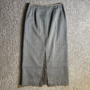 Benard Couture Womens 10 Wool Maxi Skirt Brown Business Classic Office ￼ - Picture 1 of 9