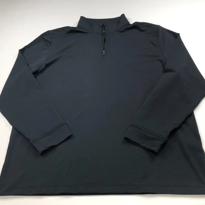Vineyard Vines Performance XXL 1/4 Zip Mock Neck Pullover Long Sleeve Black - Image 1 of 4