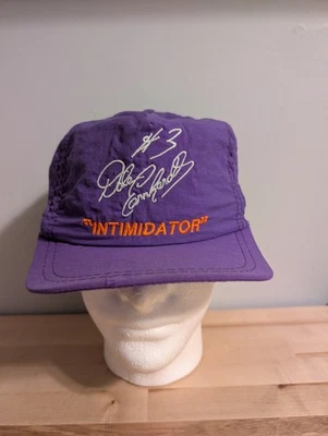 Vintage Dale Earnhardt The Intimidator Hat Snapback Bright Purple Orange USA - Image 1 of 4