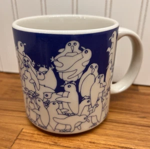 1984 Vintage Coffee Mug Funny Naughty Orgy Penguins Taylor & NG Cup Excellent - Picture 1 of 8