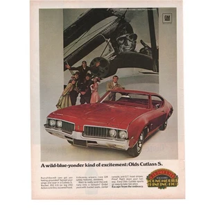 General Motors 1969 Olds Cutlass S Advertisement 1960s Automobilia Muscle Car - Picture 1 of 2