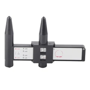 Wheel Bolt Ruler Car Wheel Rim Bolt Pattern Sliding Measuring Gauge Tool PCD - Picture 1 of 12