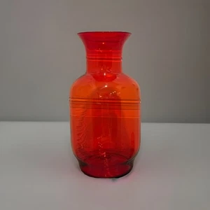 Vintage Blenko Glass Ruby Red #7048 Large Floor Vase. Htf Nickerson - Picture 1 of 7