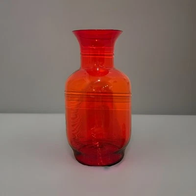Vintage Blenko Glass Ruby Red #7048 Large Floor Vase. Htf Nickerson - Image 1 of 4