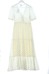VERO MODA Vestido corte imperio Mujeres Vestido Talla EU 36 blanco-verde - Imagen 1 de 5