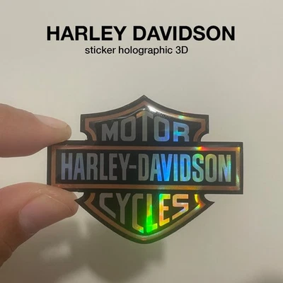 Harley Davidson Holographic 3D Sticker – 2 Inch Motorcycle Logo Vinyl Decal for  - Image 1 of 2
