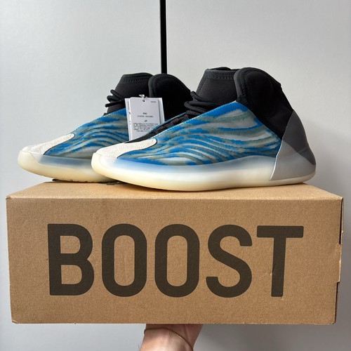 Scarpe da ginnastica uomo Yeezy Adidas Quantum QNTM basket Frozen blu UK 8 nuove con etichette