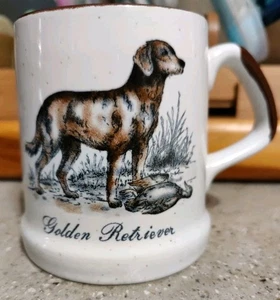Vintage Dog Mug Cup Golden Retriever Speckled Enesco Made In Korea 1984  - Picture 1 of 4