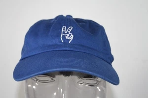 Cappello Berretto Newhattan PEACE Adulto Unisex Blu Regolabile Strapback Relax Papà - Foto 1 di 5