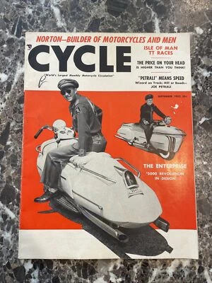 VINTAGE - Cycle September 1952 “Worlds largest Monthly Motorcycle Circulation” - Image 1 of 2