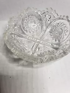 Beautiful Antique AMERICAN BRILLIANT Cut Glass Crystal 8 1/2" Bowl EUC - Picture 1 of 5