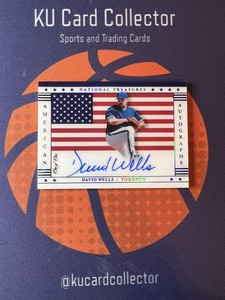 2022 NATIONAL TREASURES DAVID WELLS AMERICAN AUTOGRAPH AUTO #1/1 YANKEES