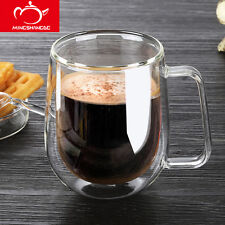 Luxury Double Layered Coffee Cup Mug Borosilicate Glass Professional