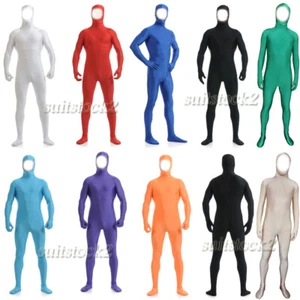 Face out Adult Kid Unisex Spandex Skin Suit Catsuit Halloween Zentai Costumes - Picture 1 of 18