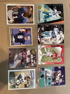 NFL Football 8 Card Offense Lot: Marino, Smith, Dorsett, Aikman, Hill, George….