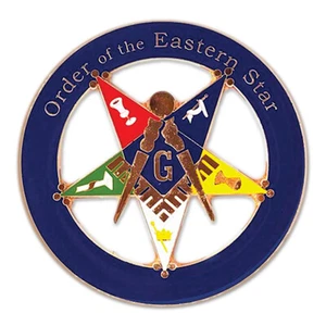 Orden des östlichen Sternpatron rundes Freimaurer Auto Emblem - [3" Durchmesser] - Bild 1 von 1