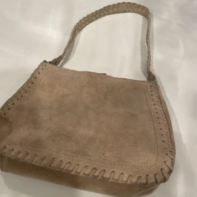 Vintage Wilson's Leather Small Purse Handbag Genuine Suede Leather Beige - Image 1 of 4