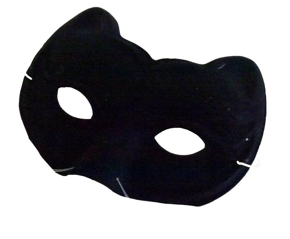 Domino Samtkatze Katze Schwarz Samt Maske Katzenmaske Augenmaske 126802013 - Bild 1 von 2