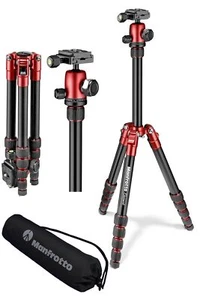 Manfrotto Element Stativ klein rot MKELES5RD-BH 5-Abschnitt 3,6 Pfund 56,3 Zoll Max - Bild 1 von 2