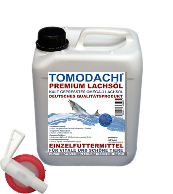 Lachsöl Hund Barfen Omega 3 Lachsöl Top Qualität kalt gepresst besondes rein 5L - Bild 1 von 4