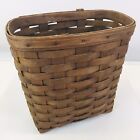 Longaberger Vintage Rare Old Tall Key Basket Darker Wood Handle Missing