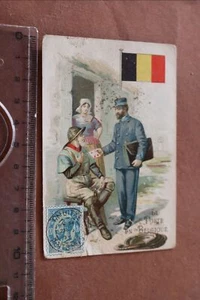 antigua postal pequeña - cartero Bélgica - ¿cuadro de colección????? - Imagen 1 de 2