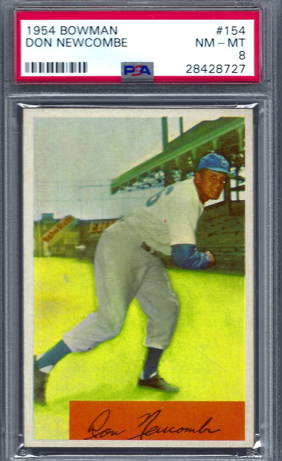 1954 Bowman #154 PSA 8 Don Newcombe Dodgers 154 Centered!