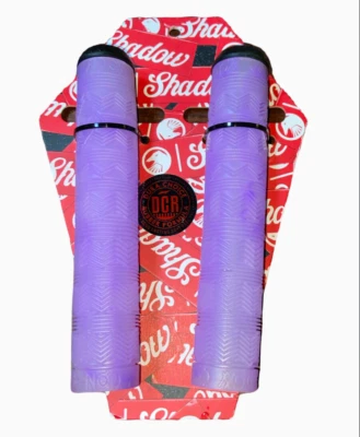 Empuñaduras de BMX GITANAS SHADOW CONSPIRACY + EXTREMOS DE BARRA GT CULT SE RANT SUBROSA PÚRPURA NUEVAS Foto 1 de 4