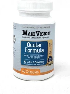 MaxiVision Ocular Formula AREDS2 Eye Multi Vitamins Lutein Zeaxanthin 60 ct. - Picture 1 of 3