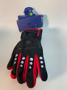 Sealskins Halo Cycle Gloves Large Black And Red NEW - Picture 1 of 2