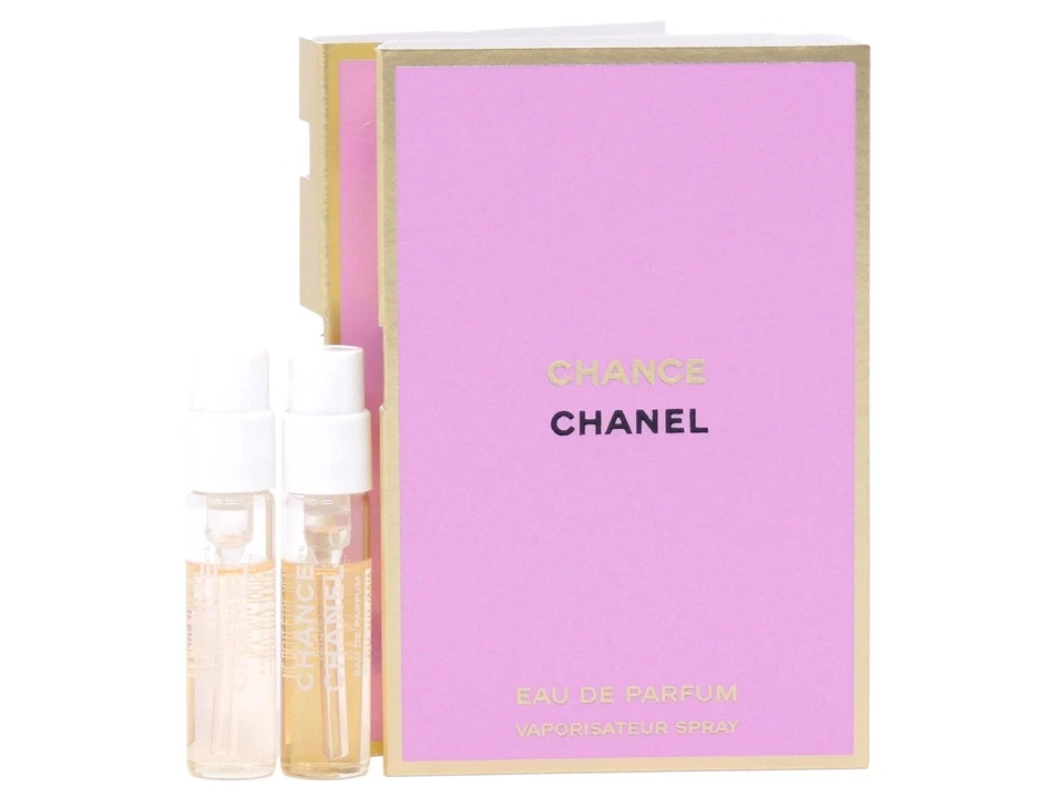 CHANEL CHANCE EAU DE PARFUM 1,5 ml 0,05 fl oz x 2 viales de muestra de spray de perfume Foto 1 de 1