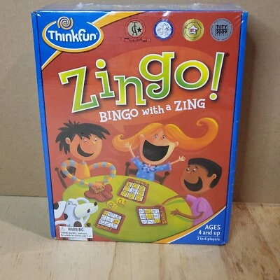 ThinkFun Zingo! Bingo with a Zing Game - Ages 4+ Have Fun & Learn - New Sealed - Image 1 of 4