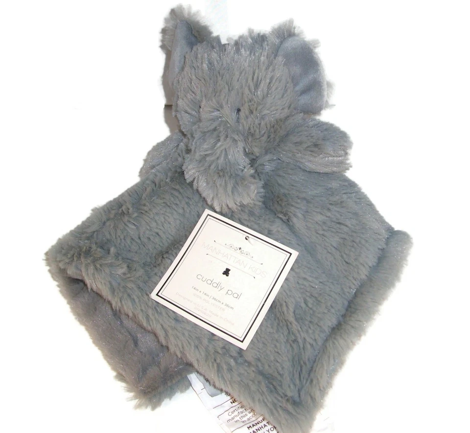 NUEVO Manhattan Niños Gris Elefante Bebé Manta Suave Felpa Esponjosa Seguridad Lovey Foto 1 de 1