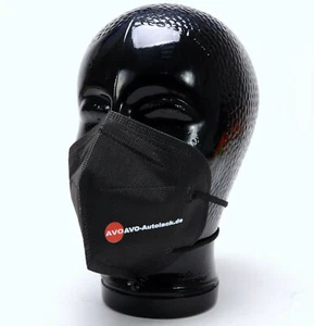 10 St. FFP2 Maske schwarz Mundschutz Atemschutzmaske Staubschutz Feinstaubmaske - Bild 1 von 3
