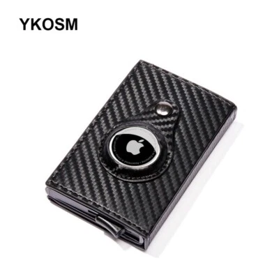 Airtag Geldbörse Halter Smart Echtleder Herren Geldklammer RIFD Kartenetui Abdeckung - Bild 1 von 3