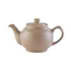 Taupe Teapot Retro Tea Pot 2 Cup Capacity Ceramic Beige Matt Finish Teapot
