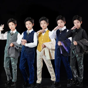 British Children Kid's Boy's Formal Stage Slim Suits Vest Pants Evening Party Sz - Picture 1 of 21